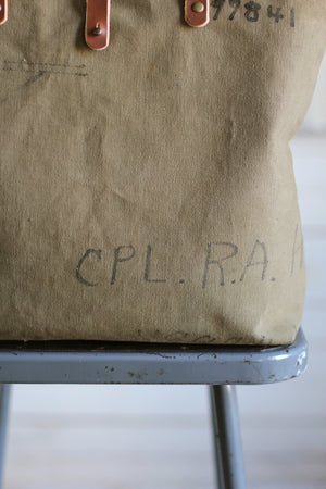 1950's era Military Canvas Tote Bag