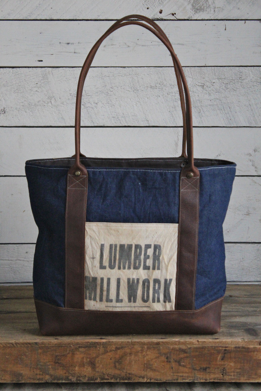 WWII era Denim & Lumber Apron Carryall