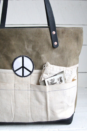 1940's era Canvas & Lumber Apron Carryall