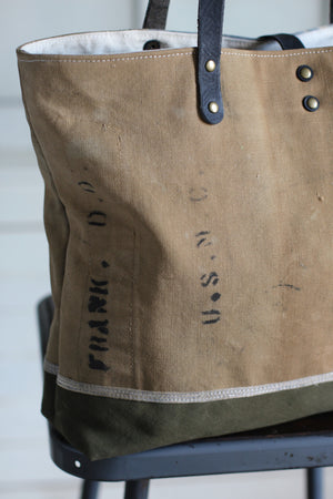 WWII era Canvas and Work Apron Carryall