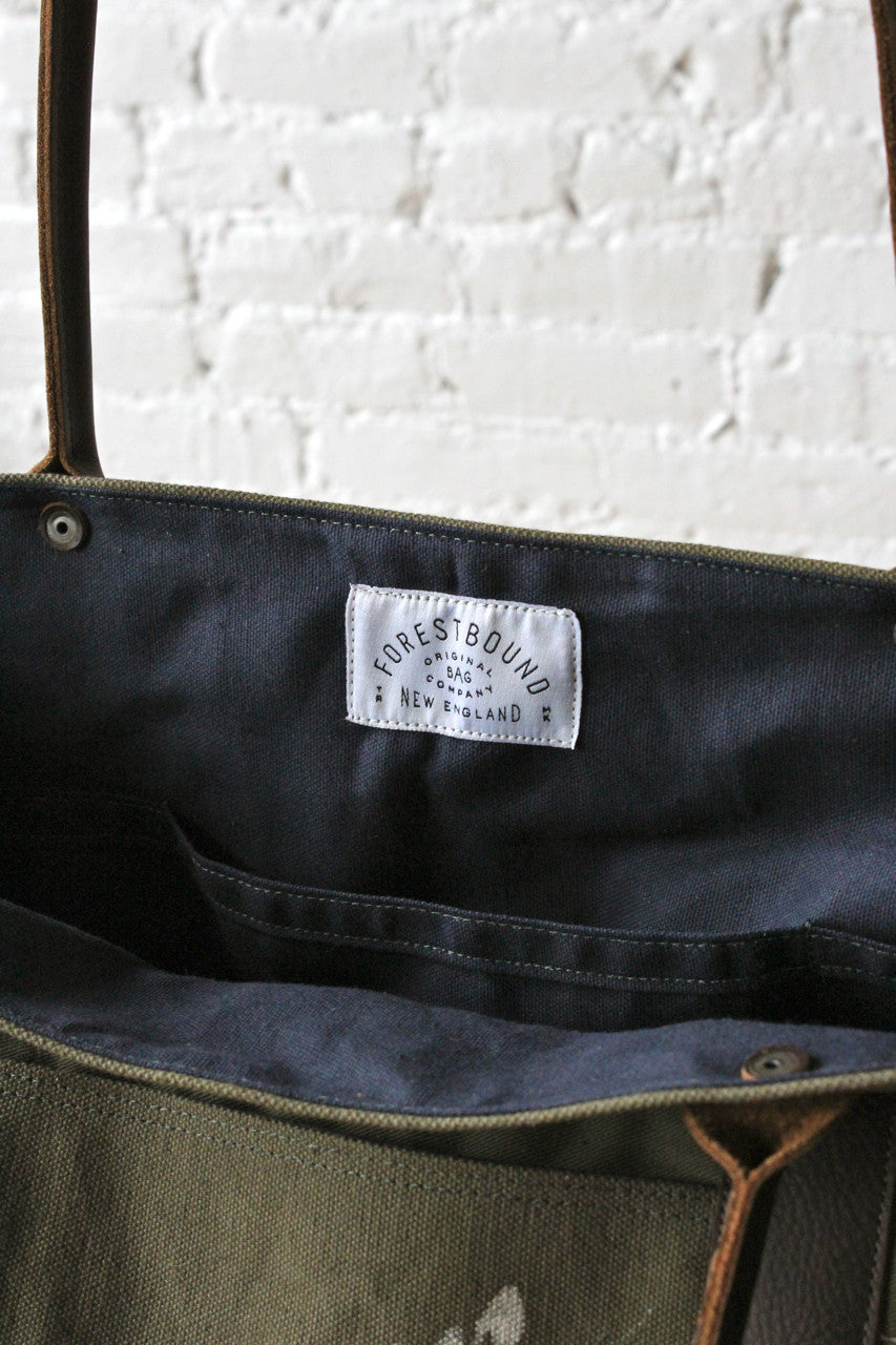 WWII era US Navy Canvas and Denim Carryall