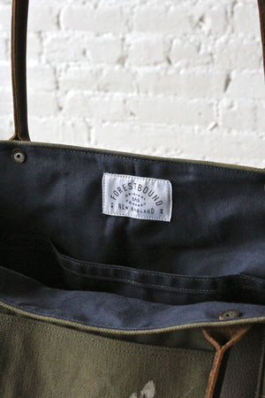 WWII era US Navy Canvas and Denim Carryall