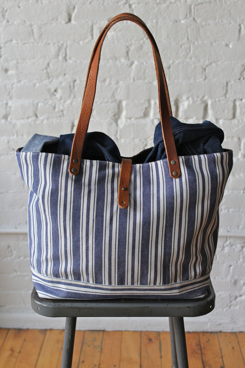 Liberty Stripe Cotton & Work Apron Tote Bag