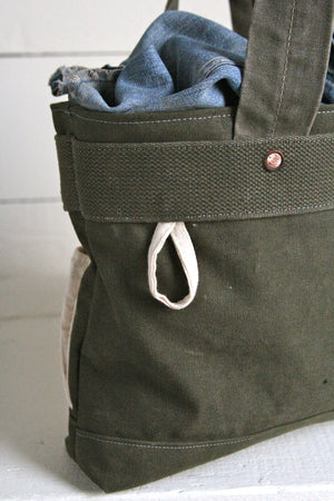 1940's era Canvas and Work Apron Carryall