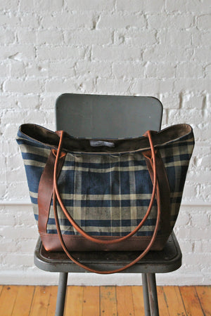 Early 1900s era Japanese Indigo Dyed Cotton Carryall
