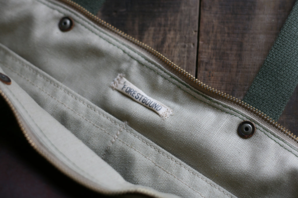 WWII era Canvas Zip-Top Carryall - SOLD