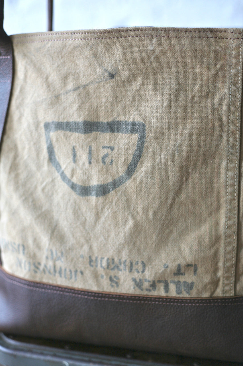 WWII era Military Canvas & Leather Carryall