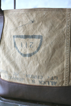 WWII era Military Canvas & Leather Carryall