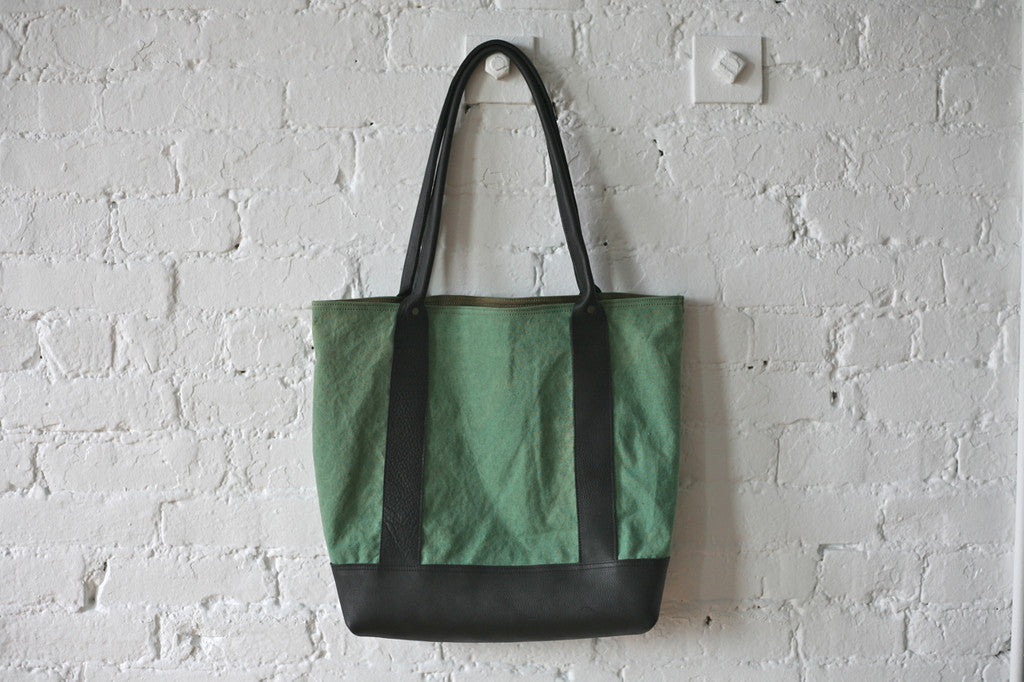 1950's era Canvas and Leather Carryall - SOLD