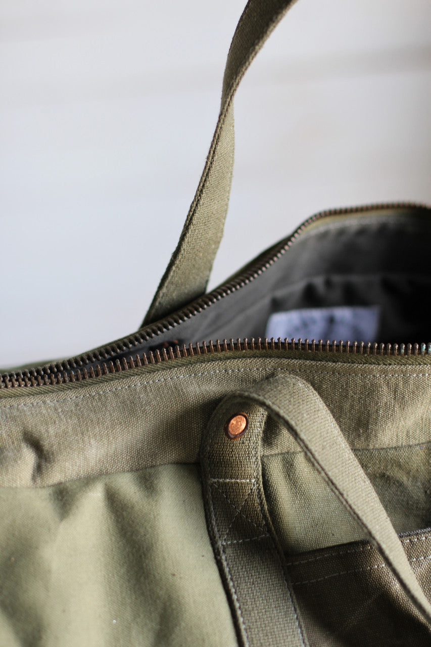 WWII era Canvas Duffle Bag