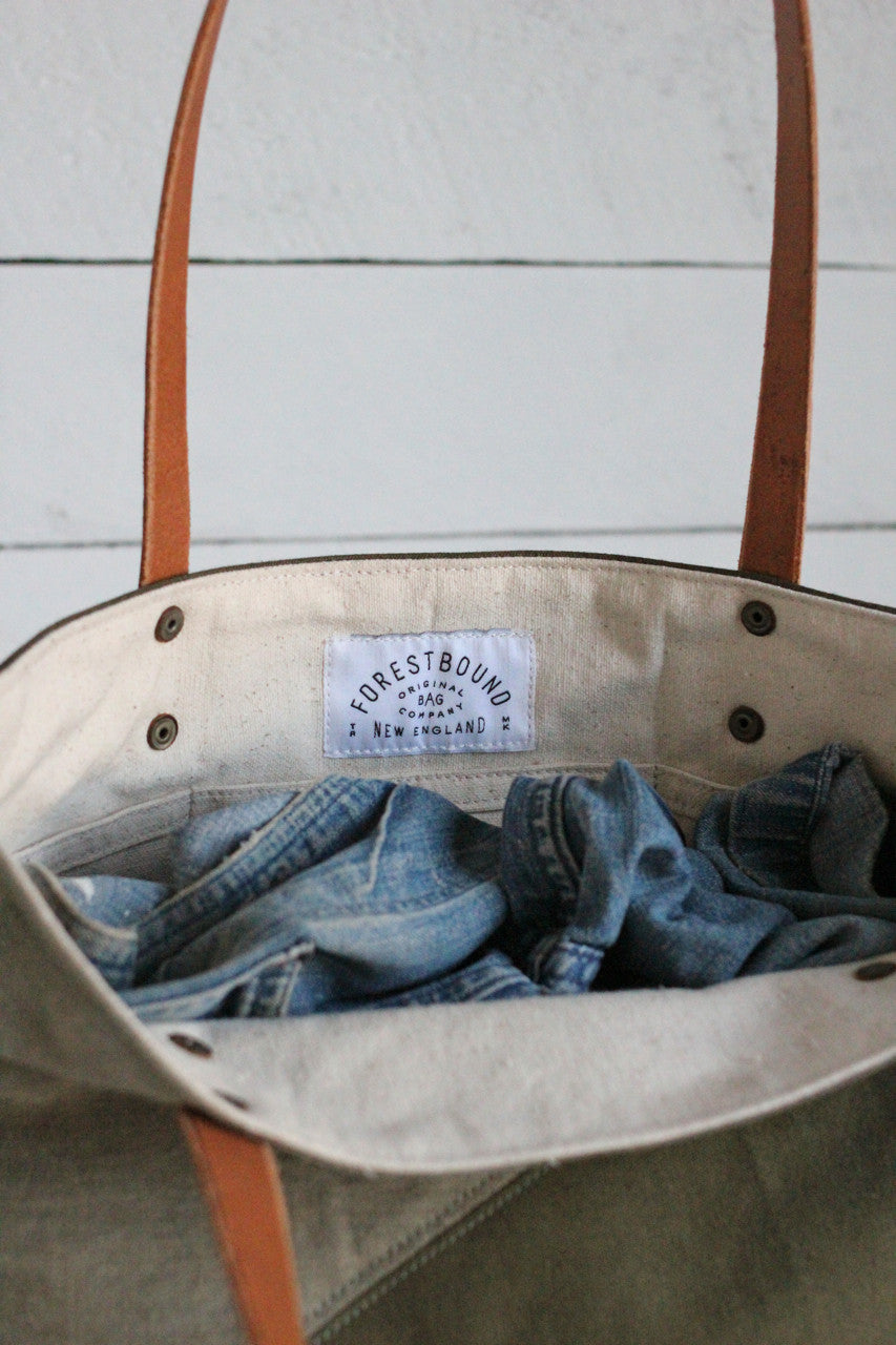 WWII era Canvas Sunburst Tote Bag