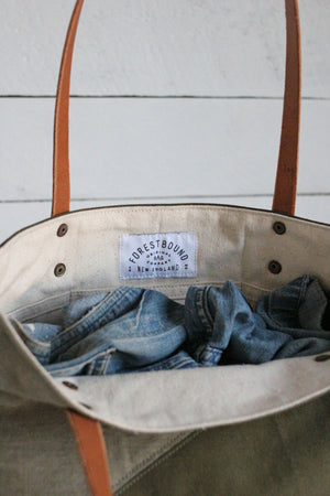 WWII era Canvas Sunburst Tote Bag