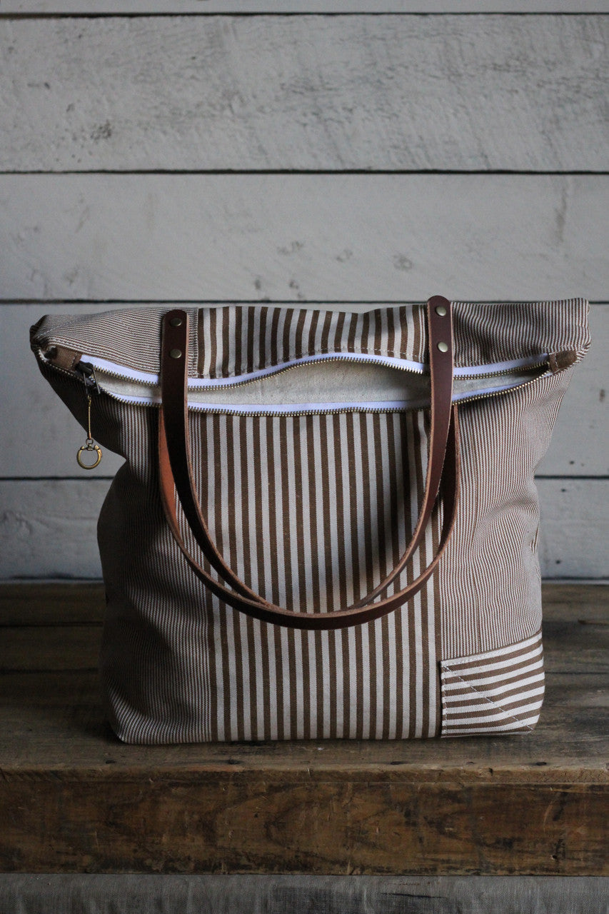 The Rambler Tote / Brown Stripe – FORESTBOUND