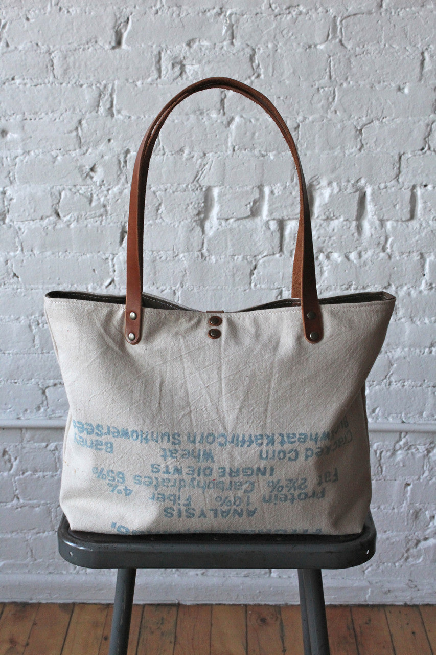 1950's era Feed Sack Tote Bag