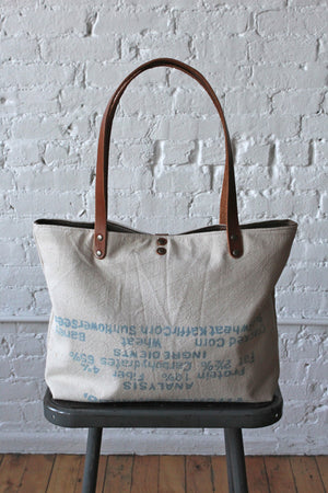 1950's era Feed Sack Tote Bag