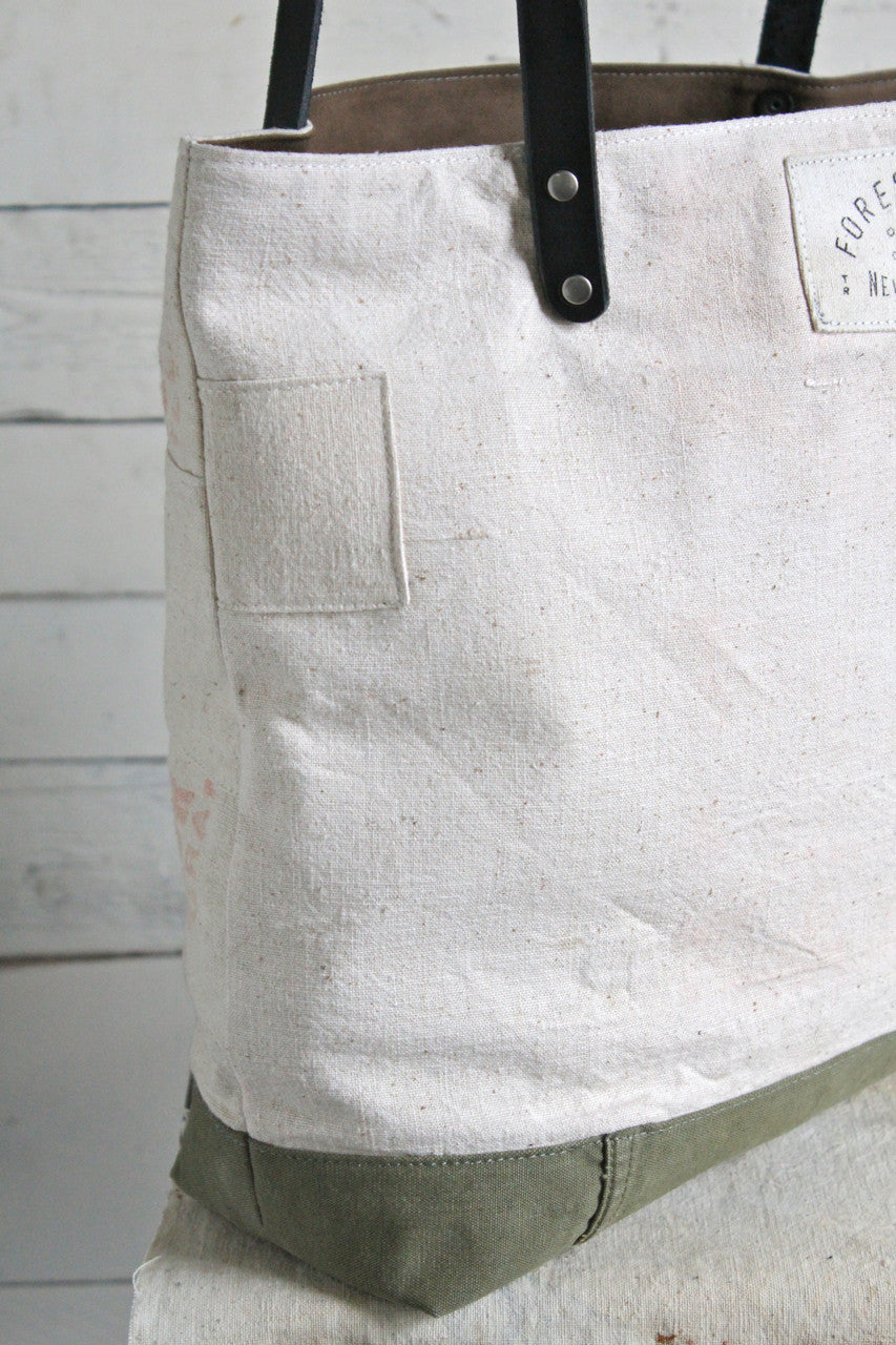 1940's era Patched Seed Bag Carryall