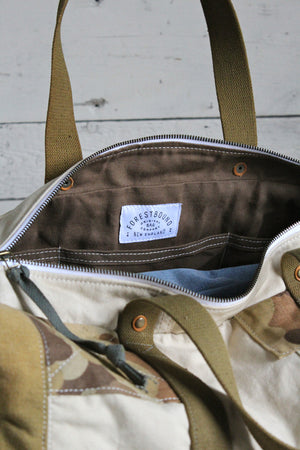 1940's era Canvas & Camo Duffle Bag