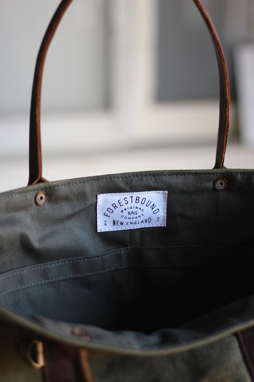 WWII era Canvas and Leather Carryall