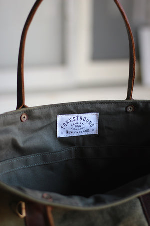 WWII era Canvas and Leather Carryall