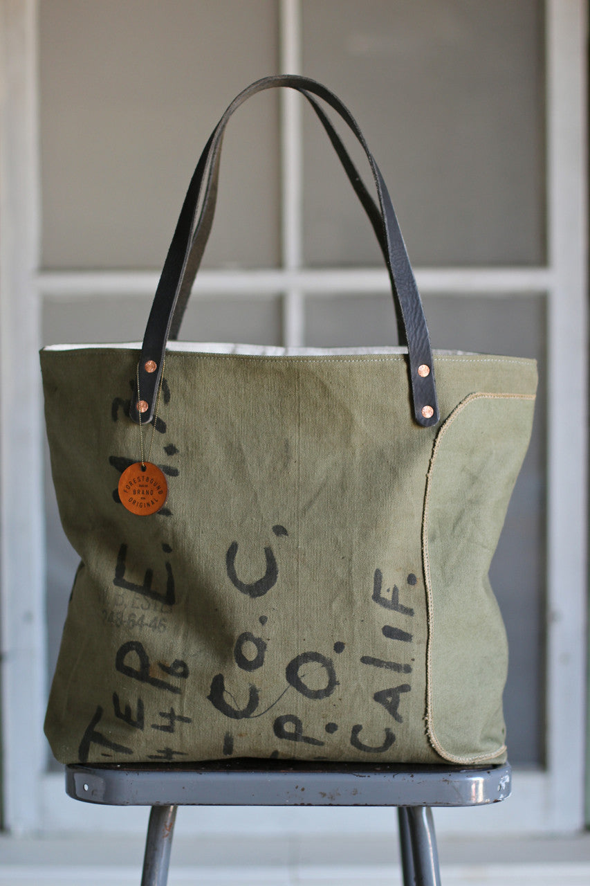 WWII era Military Canvas Tote