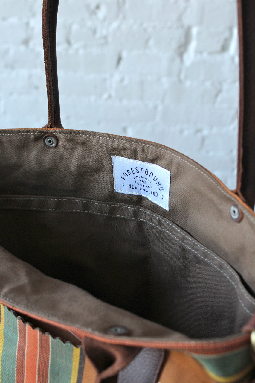 1940's era Striped Weekend Bag