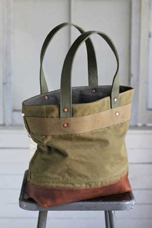 WWII era Canvas and Work Apron Carryall