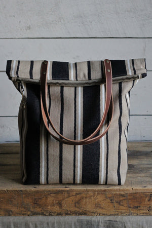 The Rambler Tote / Woven Stripe