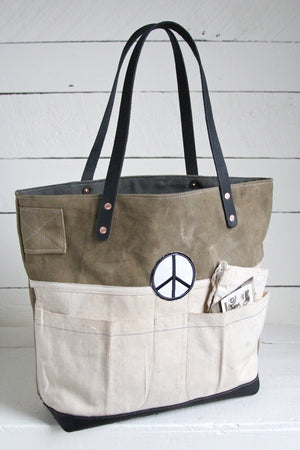1940's era Canvas & Lumber Apron Carryall