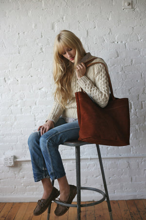 Suede Market Tote