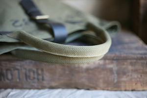 WWII era Canvas and Leather Carryall - SOLD