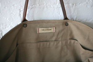 WWII era Canvas & Leather Carryall - SOLD