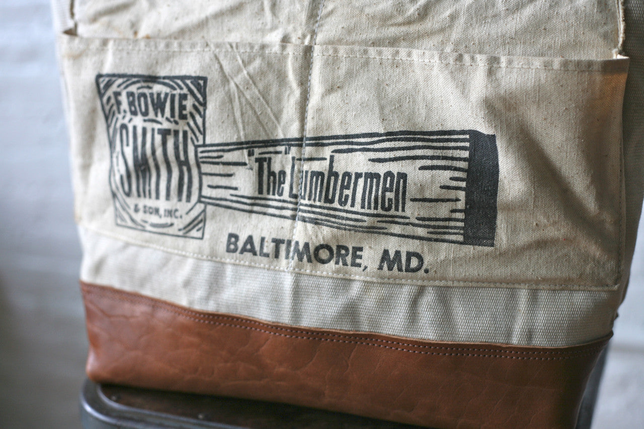 WWII era Canvas & Work Apron Carryall