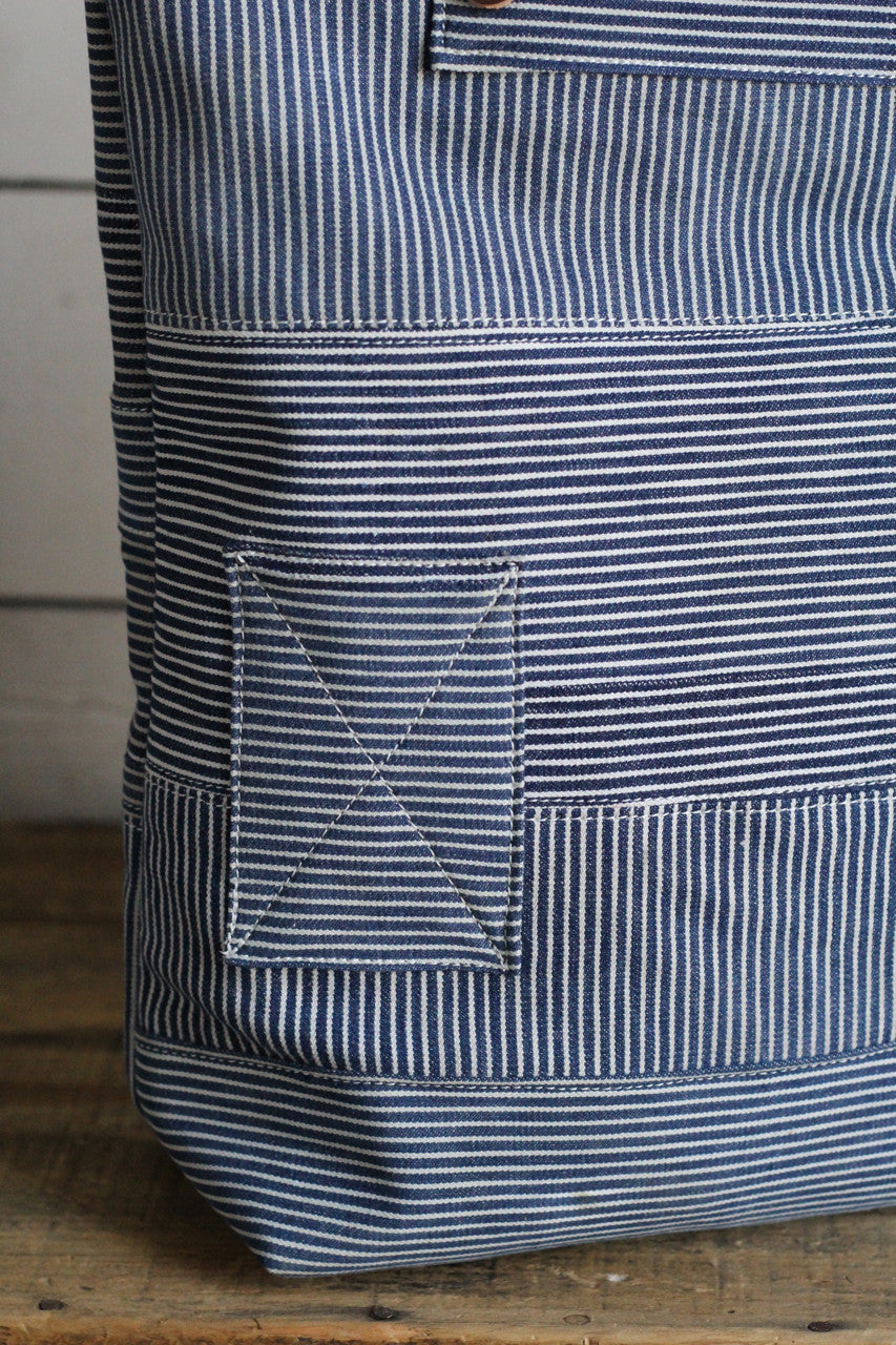 The Rambler Tote / 1930's era Hickory Stripe