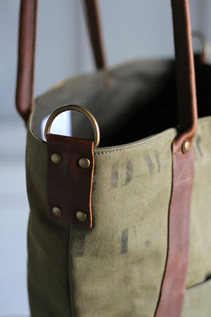 WWII era Canvas Weekend Bag