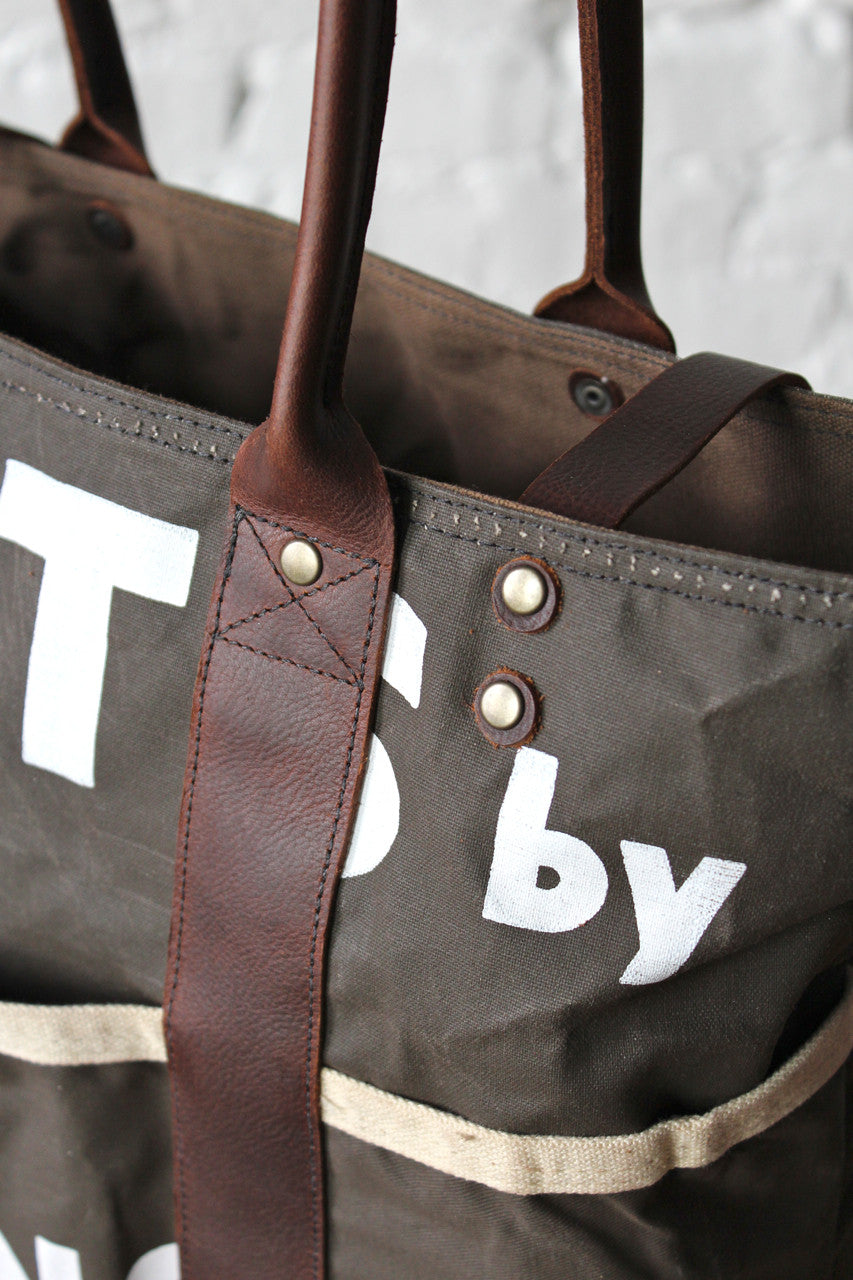 1940's era Waxed Canvas Promo Apron Weekend Bag