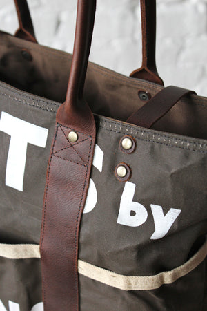1940's era Waxed Canvas Promo Apron Weekend Bag