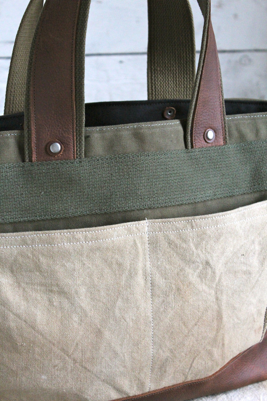 WWII era D Champs Canvas Carryall