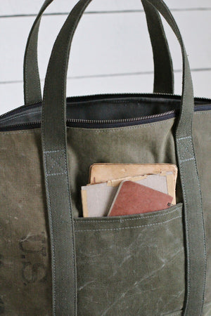 WWII era Canvas Travel Tote