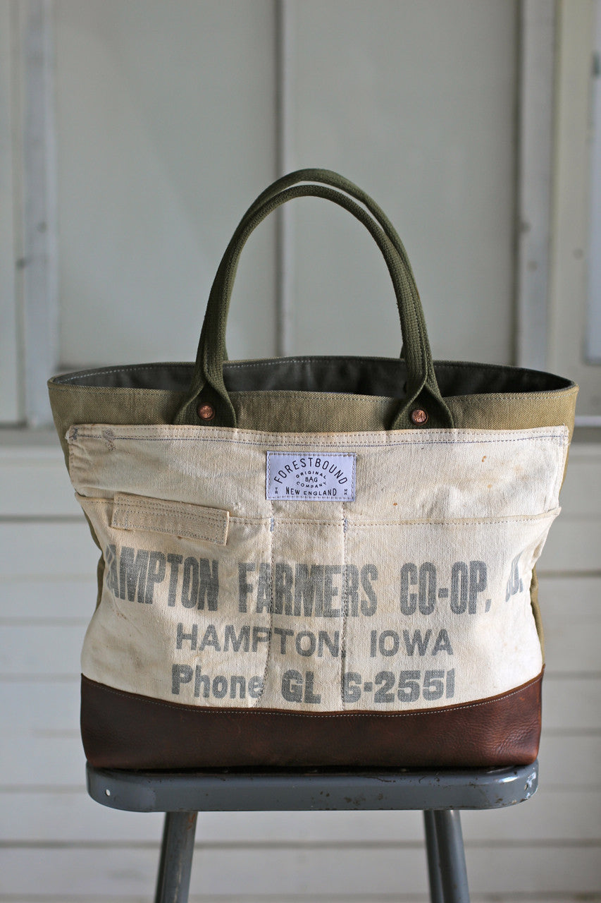 WWII era Canvas and Work Apron Carryall