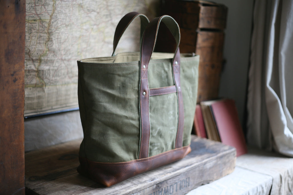 WWII era Men's Canvas and Leather Carryall - SOLD