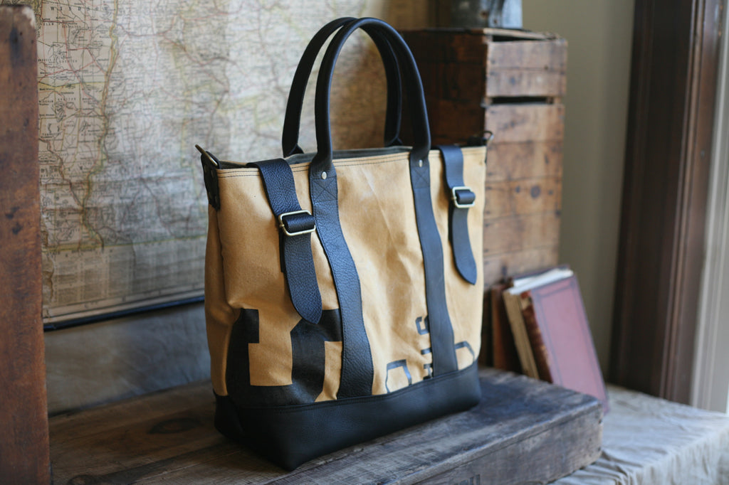 1950's era Canvas and Leather Weekend Bag - SOLD