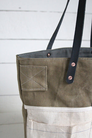 1940's era Canvas & Lumber Apron Carryall