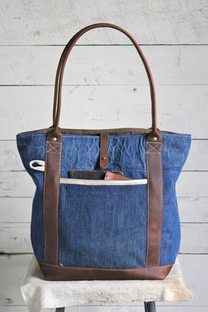 WWII era Denim and Apron Carryall