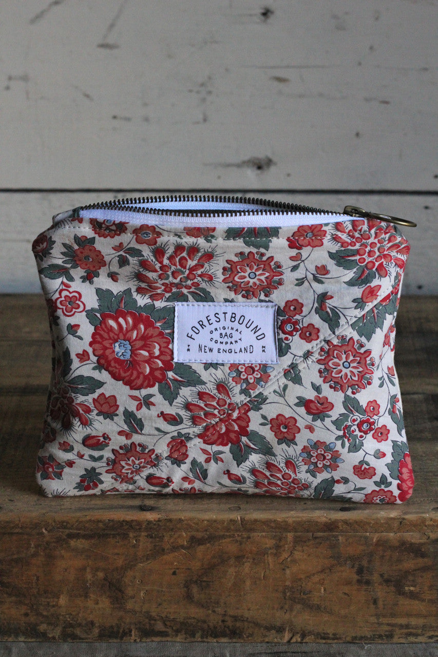1930's era Floral Feed Sack Utility Pouch