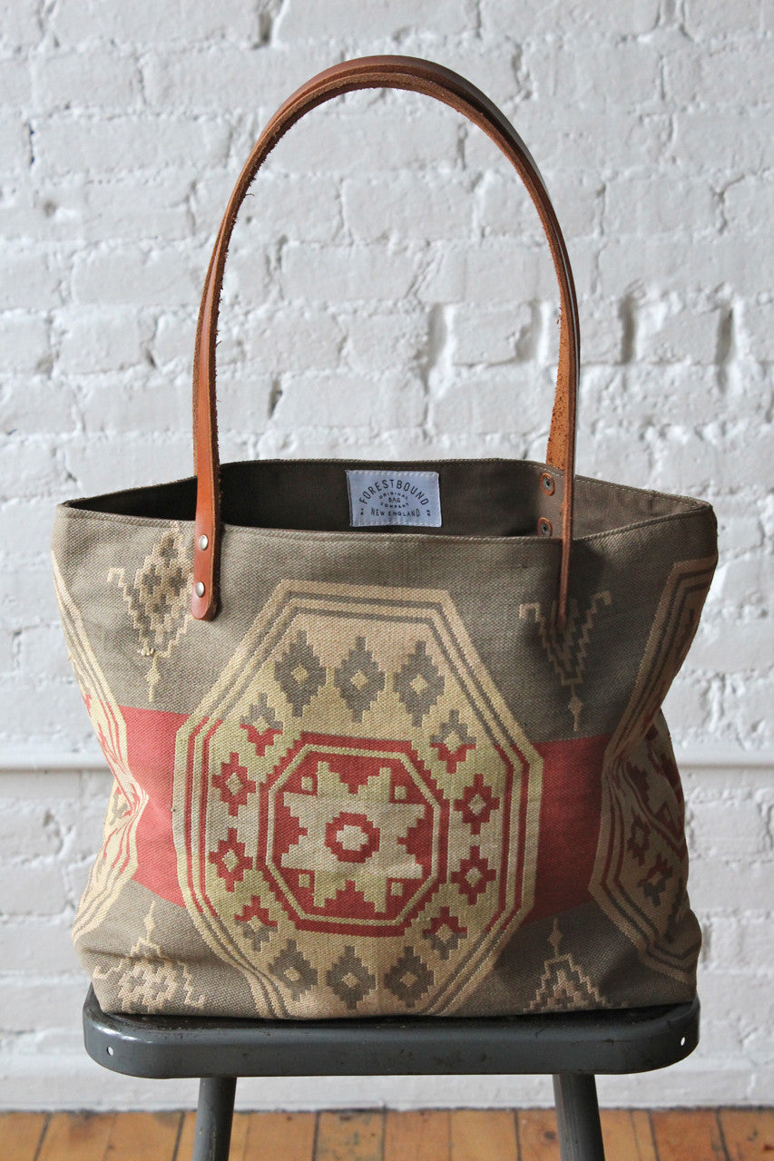 1950's era Santa Fe Woven Tote Bag