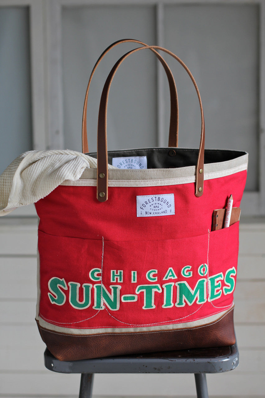 1950's era Canvas and Newspaper Apron Carryall