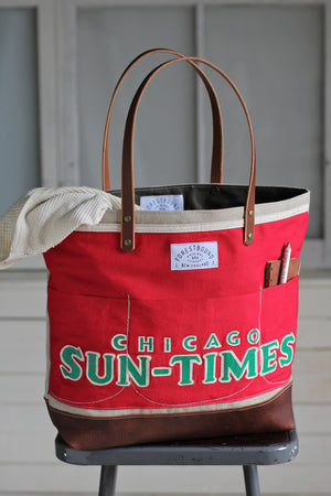 1950's era Canvas and Newspaper Apron Carryall