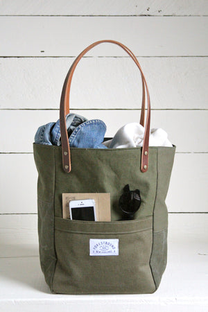 WWII era Canvas Pocket Tote