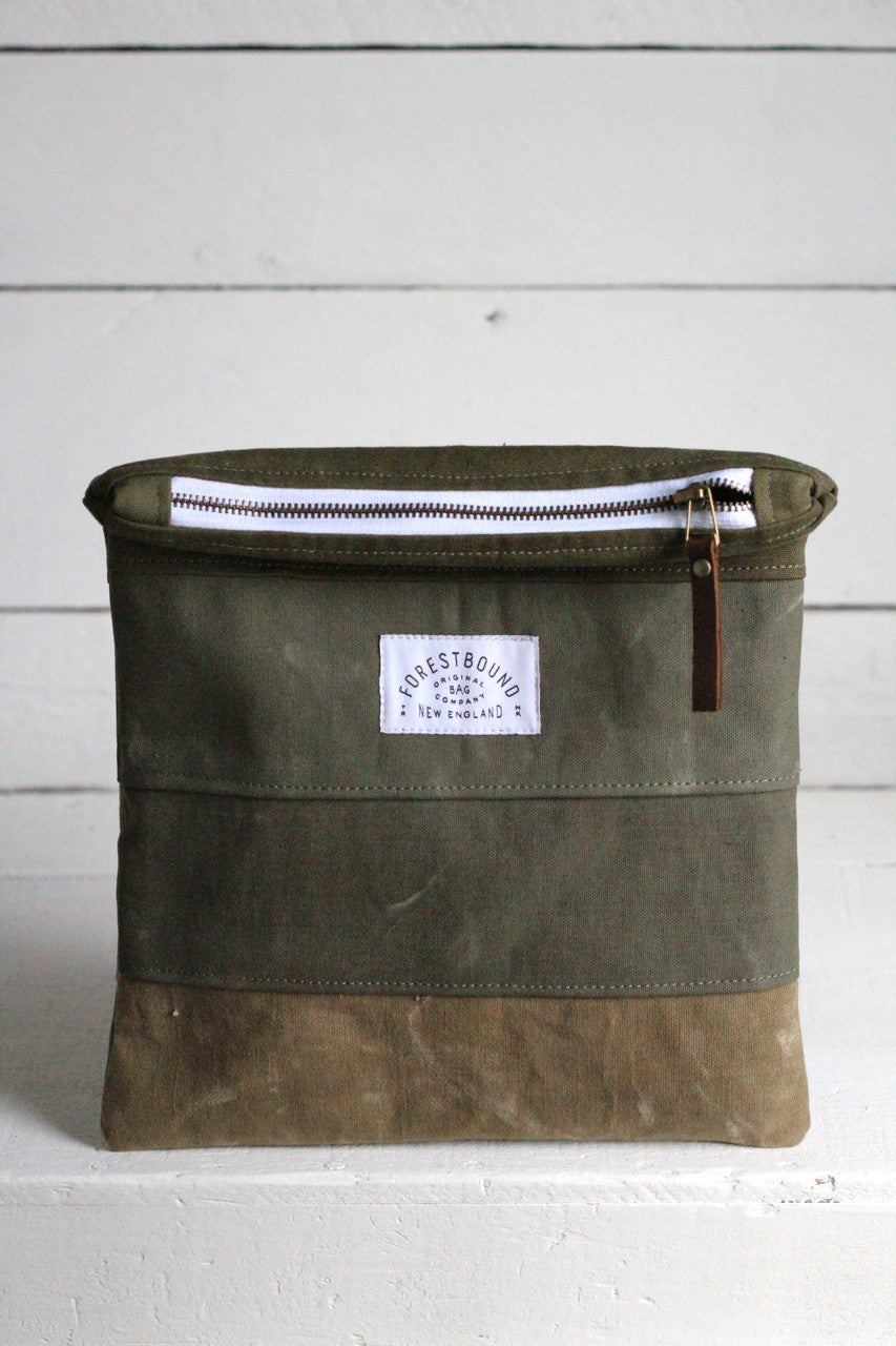 WWII era Striped Canvas Utility Pouch