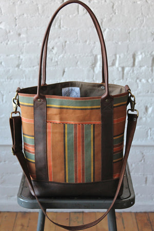 1940's era Striped Weekend Bag